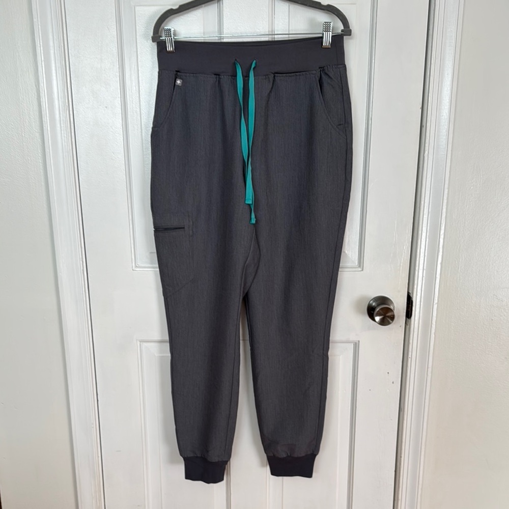 Figs Gray Track Pants with Tapered Fit